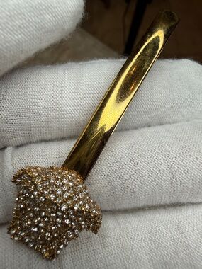 Gold and Diamond Encrusted Hair Clip